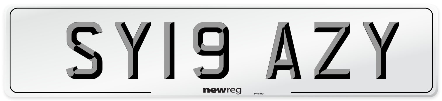 SY19 AZY Number Plate from New Reg